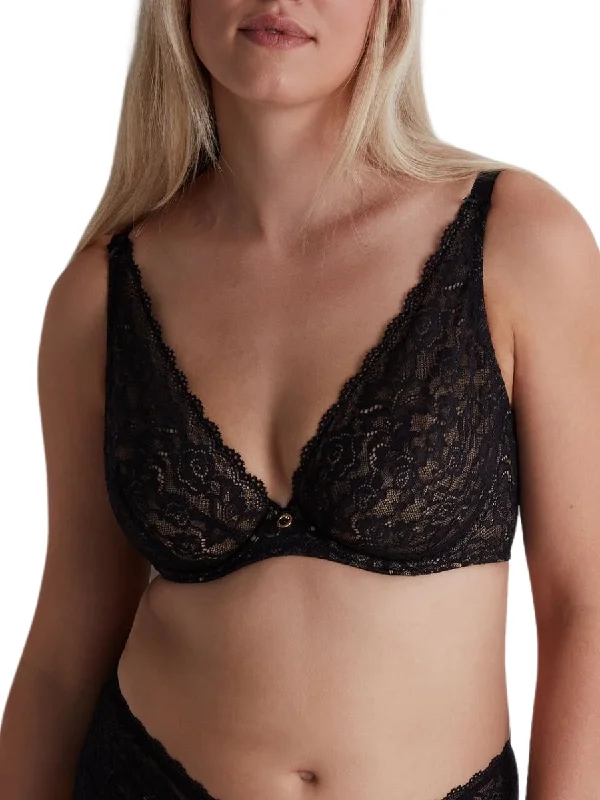 Rosessence Care Triangle Plunge Bra - Black