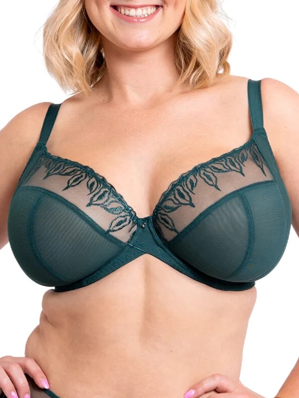 Flare Full Plunge Bra - Emerald Sparkle