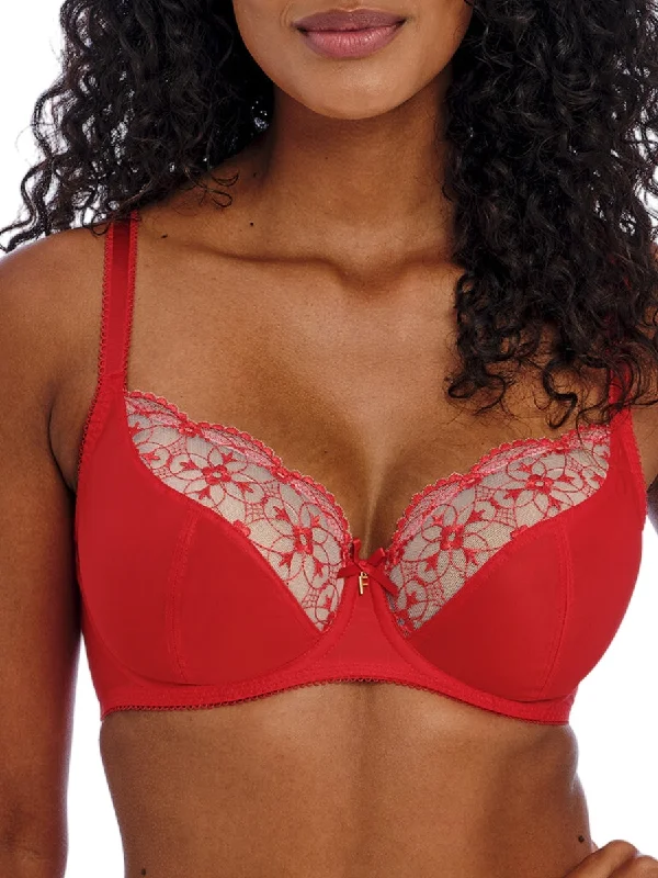 Hallie Plunge Bra - Chilli Red