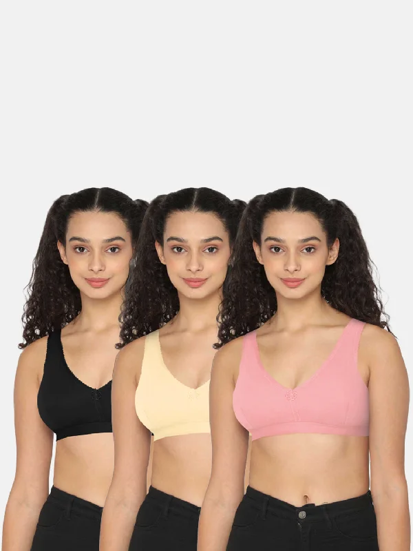 Naidu Hall Teenage Beginners Bra Combo Pack – Soft, Supportive Bras for Growing Teens (C67)