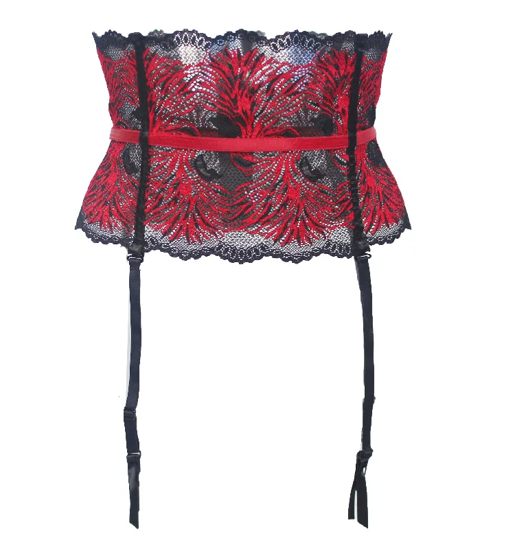 Pomegranate Love Lace Garter Belt