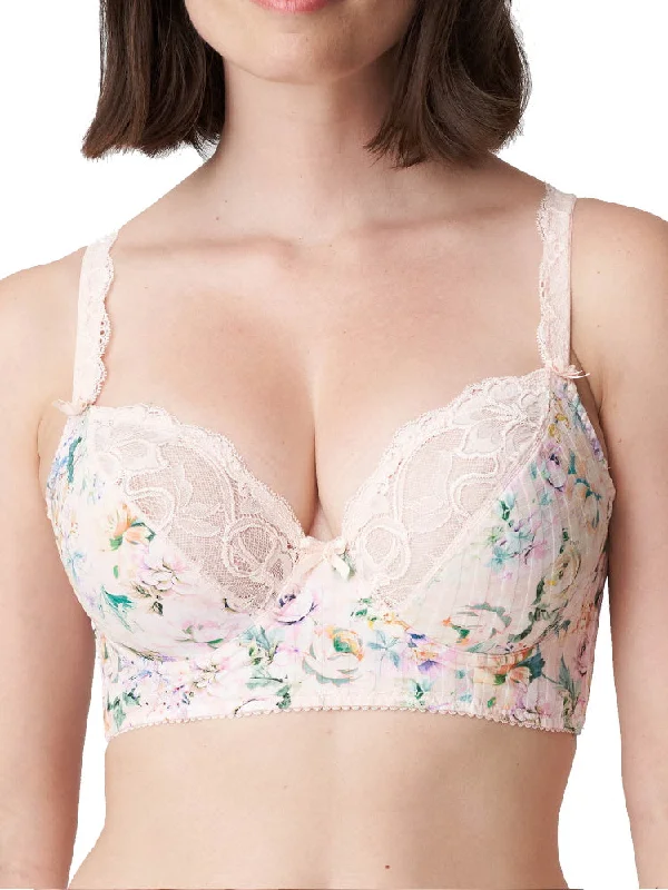 Madison Plunge Longline Bra - Pink Diamond