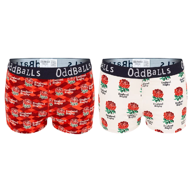 England Rugby Union Bundle - Home & Alternate Bundle - Ladies Boxer Shorts 2 Pack Bundle