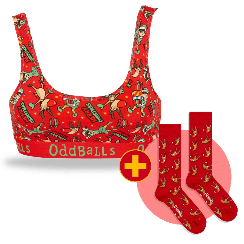 Rudolph Bundle - Ladies Bralette + Socks Bundle