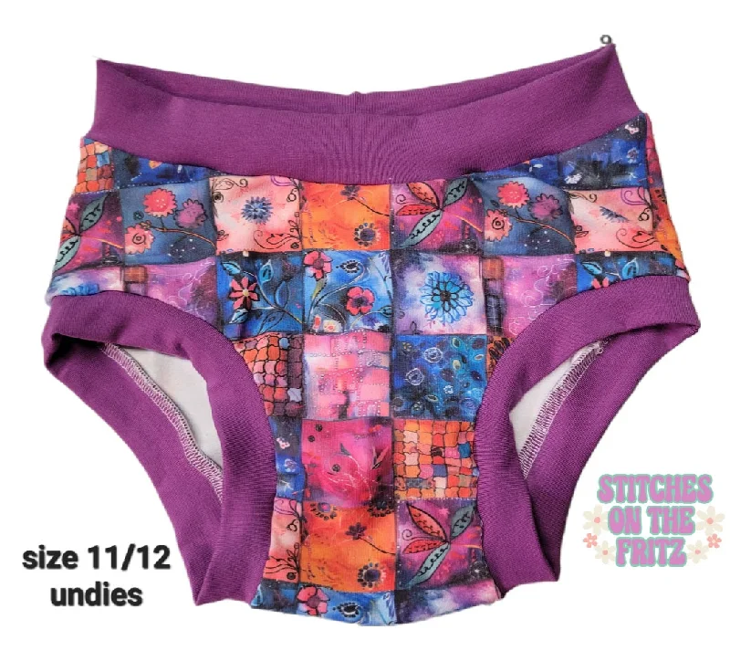 Size 11/12 Undies Colorful Patchwork