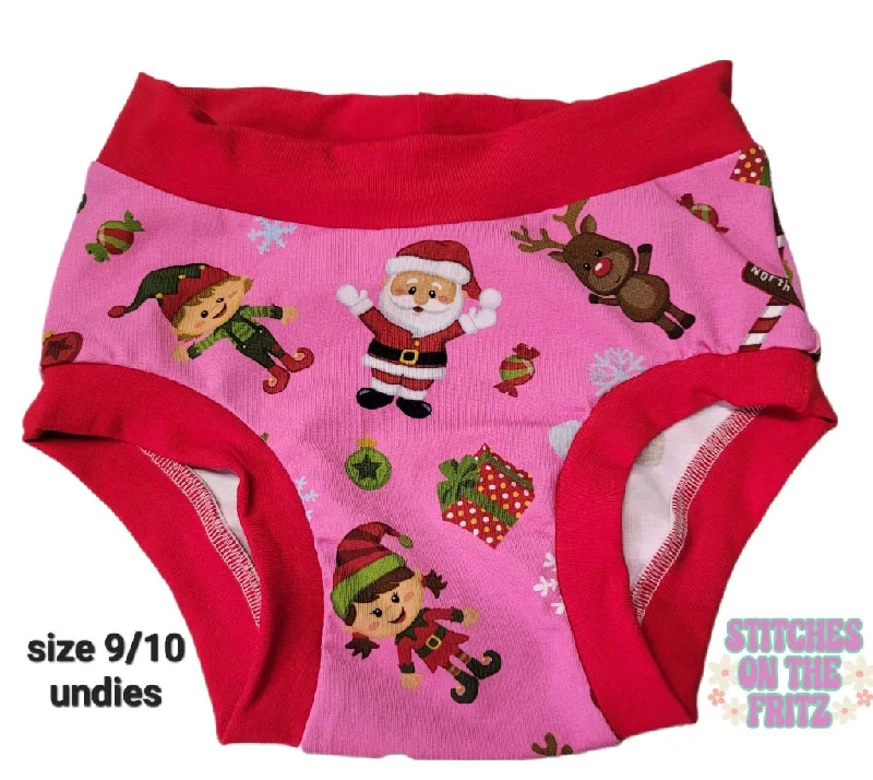 Size 9/10 Undies Pink Christmas