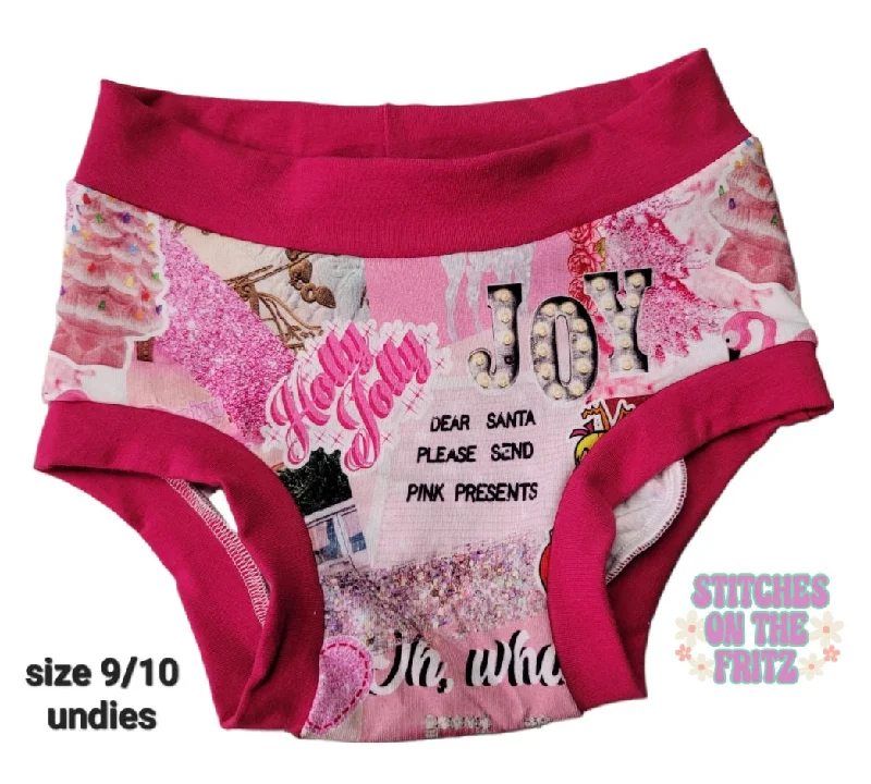 Size 9/10 Undies Pink Christmas