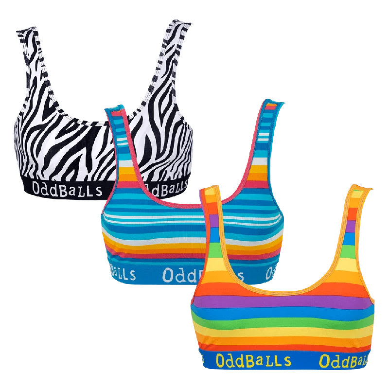 Stripes Bundle - Ladies Bralette 3 Pack Bundle